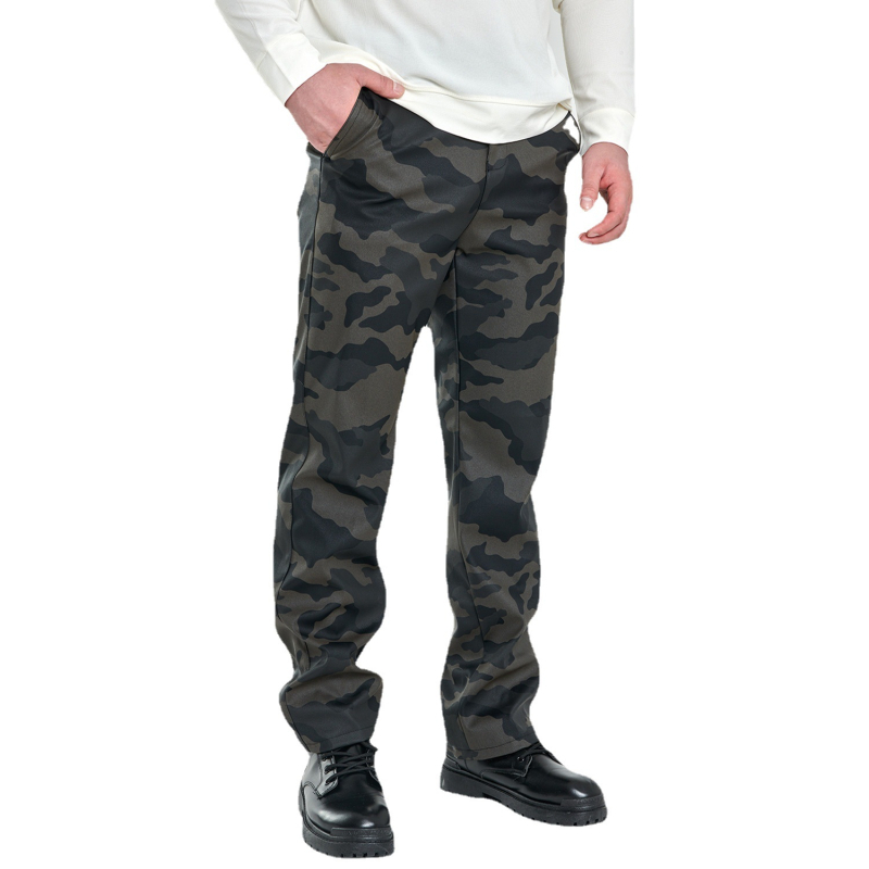 Muške hlače od PU kože, poslovno casual stil, visok pojas, ravni kroj, vodootporne, otporne na vjetar