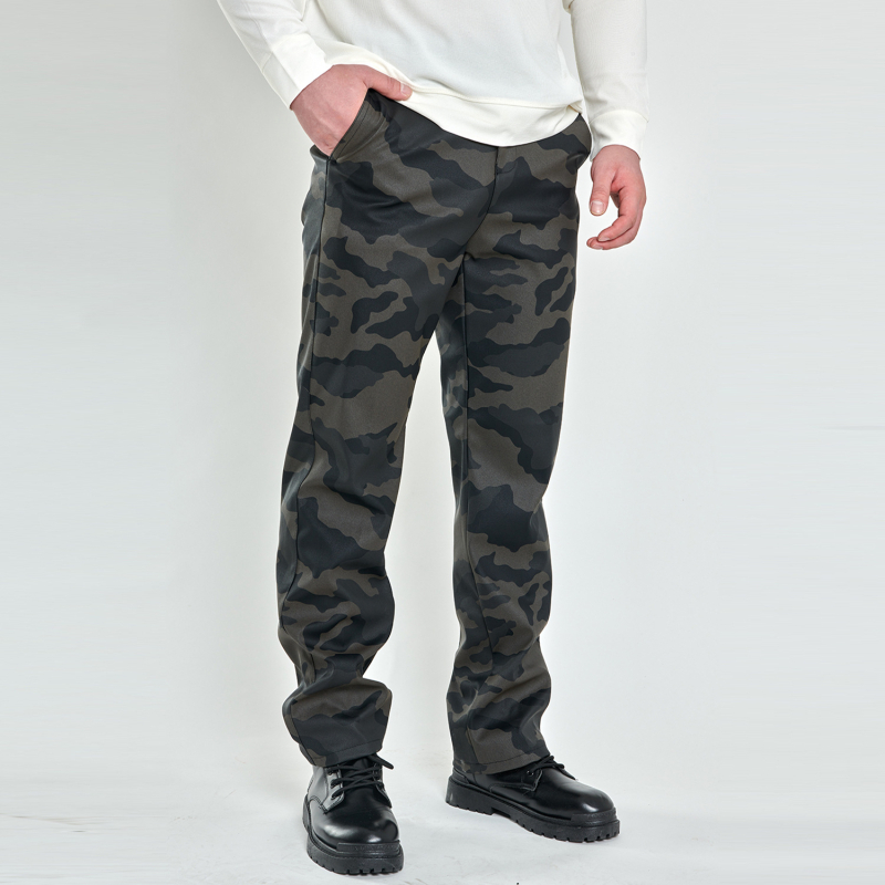 Muške hlače od PU kože, poslovno casual stil, visok pojas, ravni kroj, vodootporne, otporne na vjetar