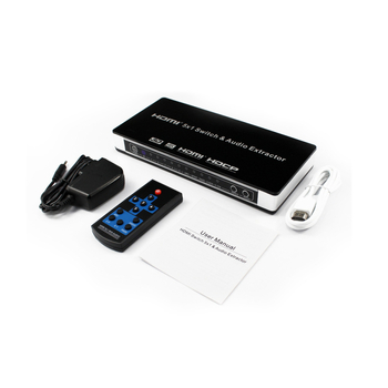 HDMI prekidač 5x1 sa zvukom, 4Kx2K @ 30Hz, 5 ulaza, HY-4501-V0-E