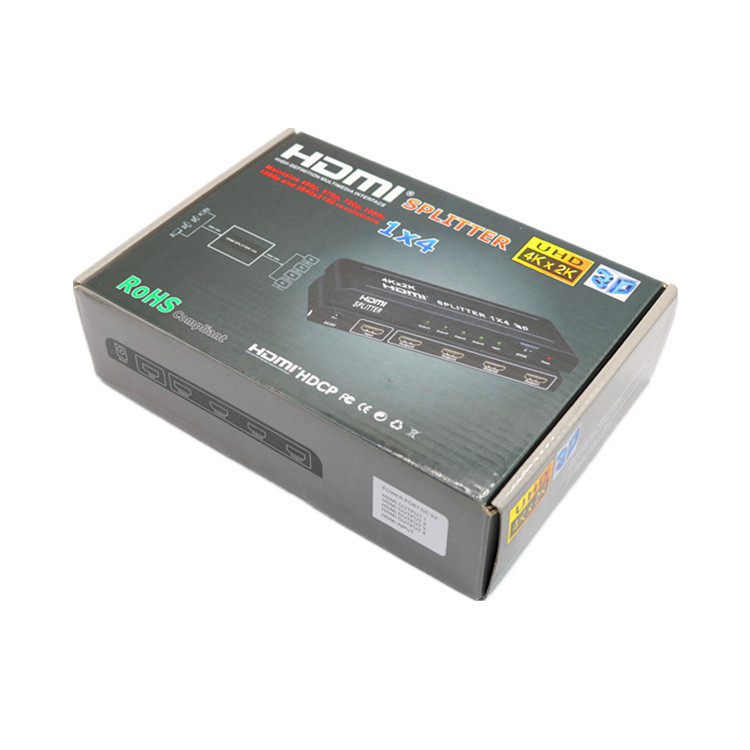 HDMI 1x4 prekidač/rasporednik — video distribucija 4K×2K, 1 ulaz, 4 izlaza, podrška upravljanju napajanjem