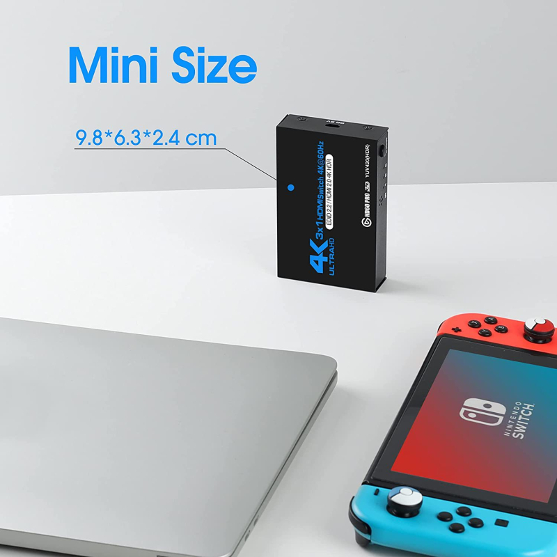 HDMI 2.0 prekidač Ozq2-1, 3 ulaza / 1 izlaz, daljinski upravljač, 4K60Hz, HDCP 2.2