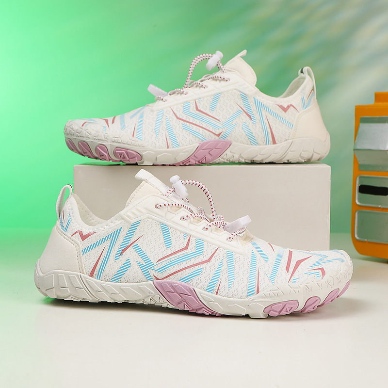 Pantofi pentru trasee pe râu – talpă din cauciuc natural, exterior din plasă, uscare rapidă, bandă elastică