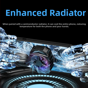 Mobiltelefonhűtő radiátor félvezető hűtéssel és grafén-alapú mágneses hűtéssel, Apple iPhone-hoz, modell WN-16, vezeték nélküli kapcsolat, anyag: fém TPU