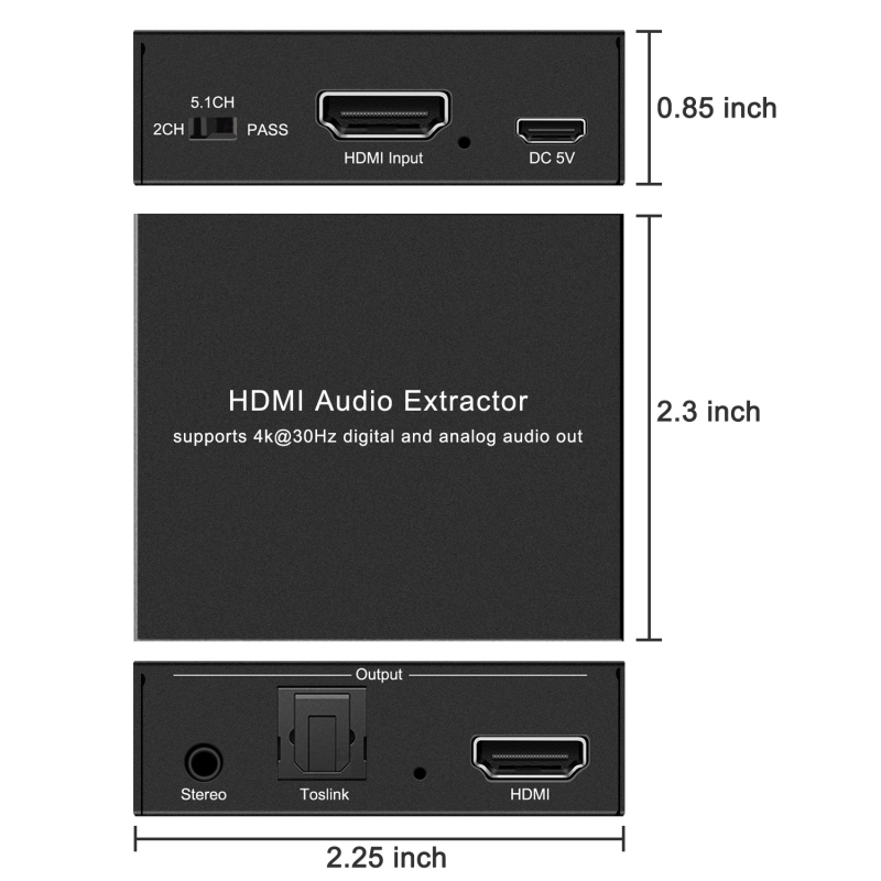 GAIA GV-SA101D HDMI audio splitter: HDMI + audio, 4Kx2K, prekidač/distributer