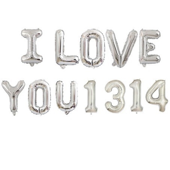 Lucky balloon set aluminijskih folijskih balona s brojkama ILOVEYOU1314, bez otisnutog logotipa, za vjenčanu dekoraciju