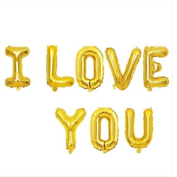 Lucky balloon set aluminijskih folijskih balona s brojkama ILOVEYOU1314, bez otisnutog logotipa, za vjenčanu dekoraciju