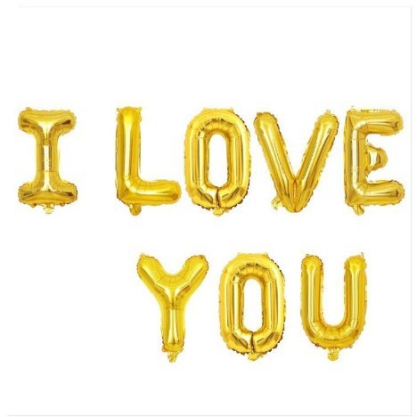 Lucky balloon set aluminijskih folijskih balona s brojkama ILOVEYOU1314, bez otisnutog logotipa, za vjenčanu dekoraciju