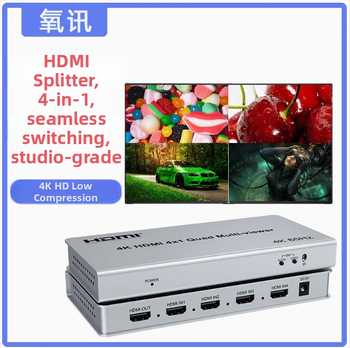 4-port HDMI prekidač/razdjelič, 4 ulaza-1 izlaz, 4K 3840×2160/1920×1080, kabel duljine 1 m, upravljanje napajanjem, daljinski upravljač
