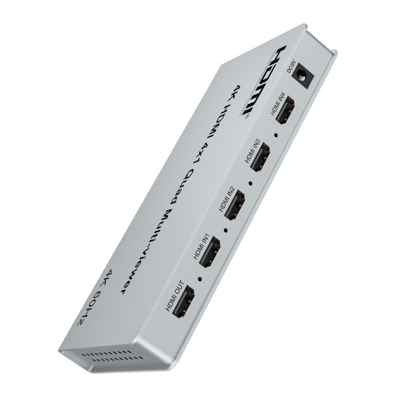 4-port HDMI prekidač/razdjelič, 4 ulaza-1 izlaz, 4K 3840×2160/1920×1080, kabel duljine 1 m, upravljanje napajanjem, daljinski upravljač