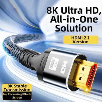 Καλώδιο HDMI 2.1 8K Mini HDMI προς HDMI, με χρυσές επαφές, μήκος 2 μ., για PS5 και οθόνη/βιντεοπροβολέα