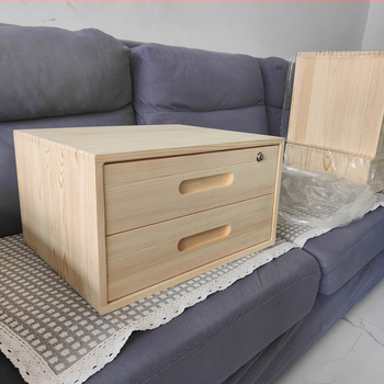 Cutie de depozitare din lemn masiv cu lacăt, cu sertar – dulap de birou cu organizare pentru notebook, posibilitate imprimare logo