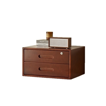 Cutie de depozitare din lemn masiv cu lacăt, cu sertar – dulap de birou cu organizare pentru notebook, posibilitate imprimare logo