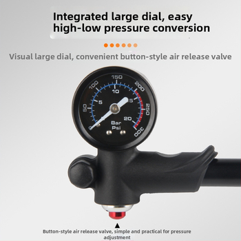 DRCKHROS kerékpáros mikro pumpa, magasnyomású mini inflátor, alumíniumötvözet, 300 psi, első villa tartozéka