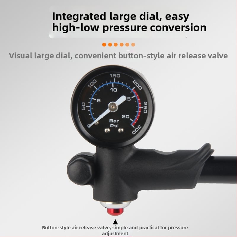 DRCKHROS kerékpáros mikro pumpa, magasnyomású mini inflátor, alumíniumötvözet, 300 psi, első villa tartozéka