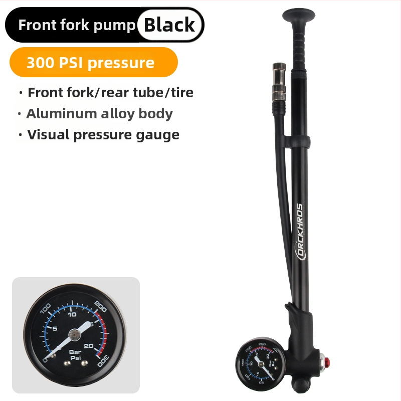 DRCKHROS kerékpáros mikro pumpa, magasnyomású mini inflátor, alumíniumötvözet, 300 psi, első villa tartozéka