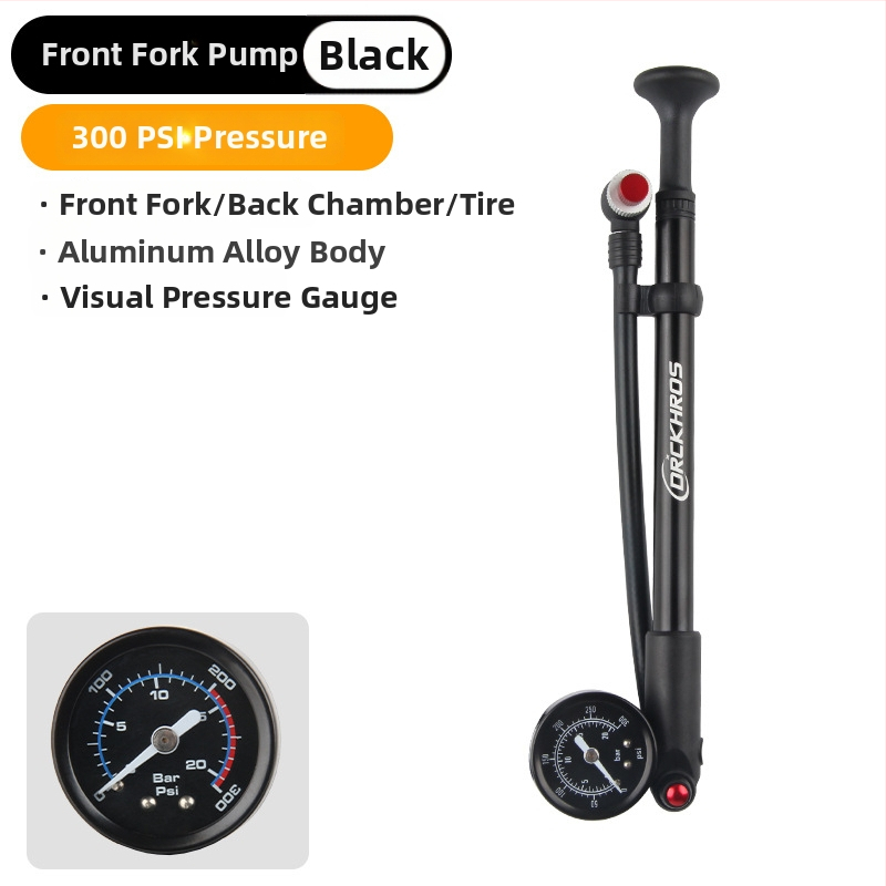 DRCKHROS kerékpáros mikro pumpa, magasnyomású mini inflátor, alumíniumötvözet, 300 psi, első villa tartozéka