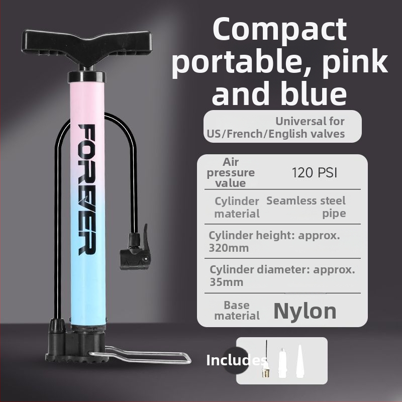 Ručná pumpa na nafukovanie pre bicykle a basketbal – domáce použitie, univerzálna kompatibilita