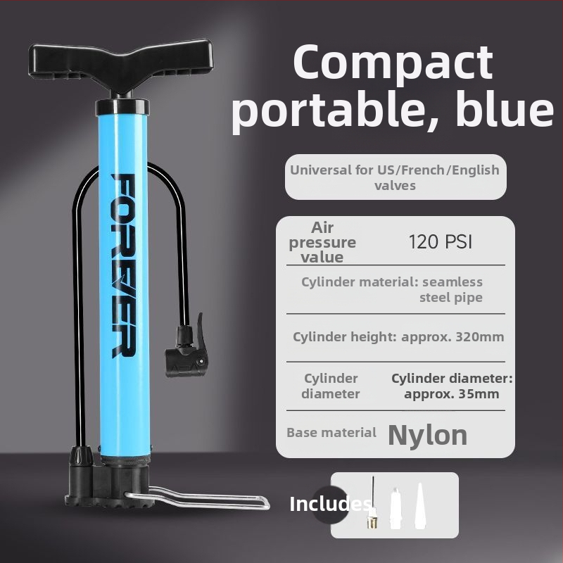 Ručná pumpa na nafukovanie pre bicykle a basketbal – domáce použitie, univerzálna kompatibilita