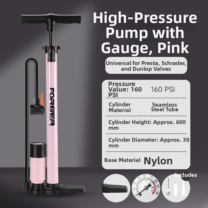 Ručná pumpa na nafukovanie pre bicykle a basketbal – domáce použitie, univerzálna kompatibilita