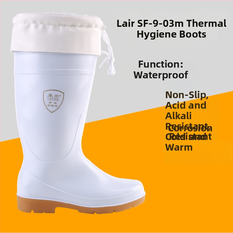 PVC čizme za prehrambenu industriju s pamučnim uloškom, vodonepropusne, protuklizne, otporne na ulje i kiseline