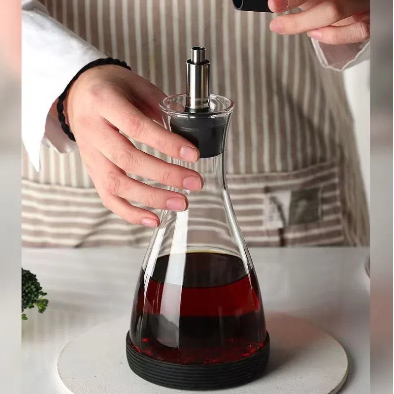 Xiangyun ruiqi Staklena posuda za ulje od borosilikatnog stakla - bez olova, protiv curenja, moderni dizajn