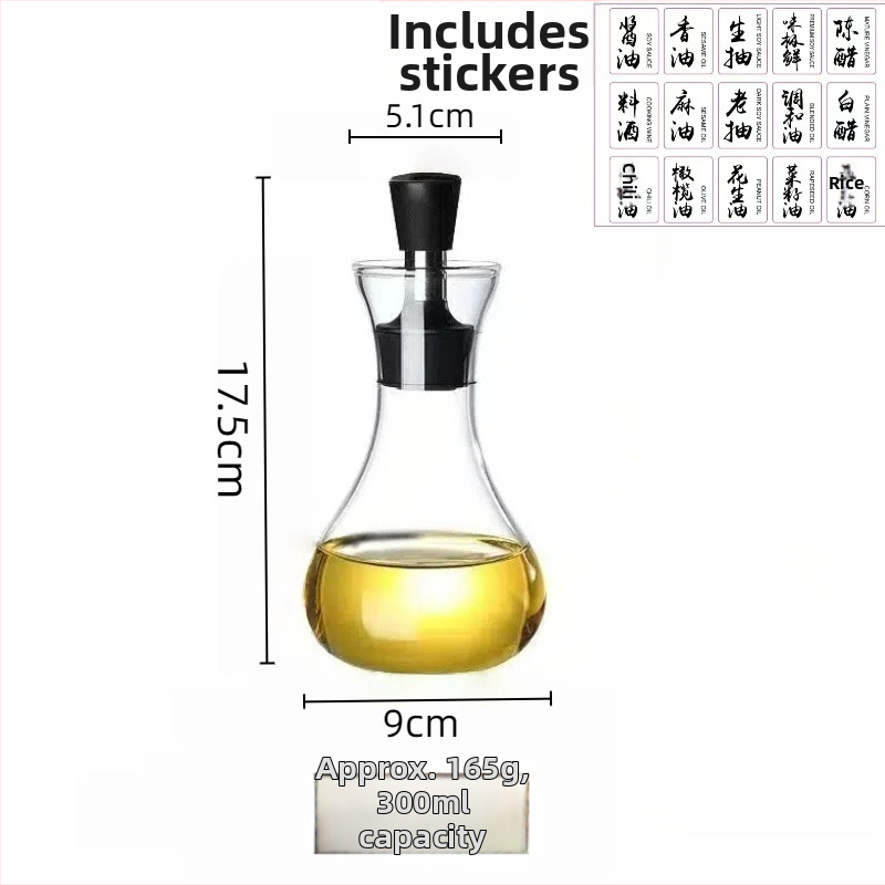 Xiangyun ruiqi Staklena posuda za ulje od borosilikatnog stakla - bez olova, protiv curenja, moderni dizajn