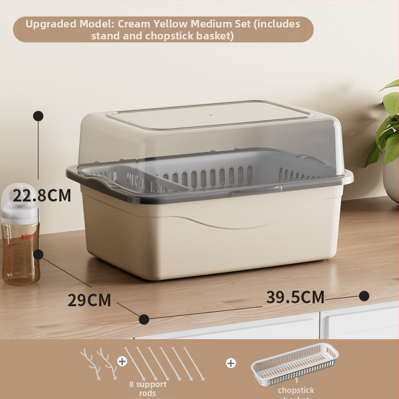 Kutija za pohranu dječjih potrepština s poklopcem, dvostruki sloj za mliječni prah, marka Xiong zhecha, pohrana čistila, kuhinjska organizacija