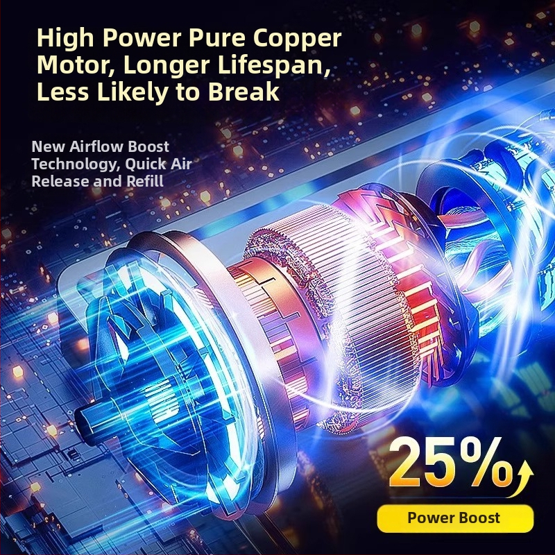 Deli преносима електрическа помпа за гуми за автомобил, 12V, 100W, дигитален дисплей, 30 L/min, бързо надуване