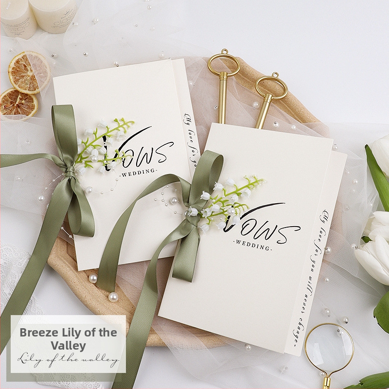 Svadobná karta so sľubom – ručne písaná romantika, európsky atramentový štýl; Značka: Unique; Materiál: Iné; Spracovanie: Iné; Štýl: Atramentový; Kategória: Blahoželajúca karta