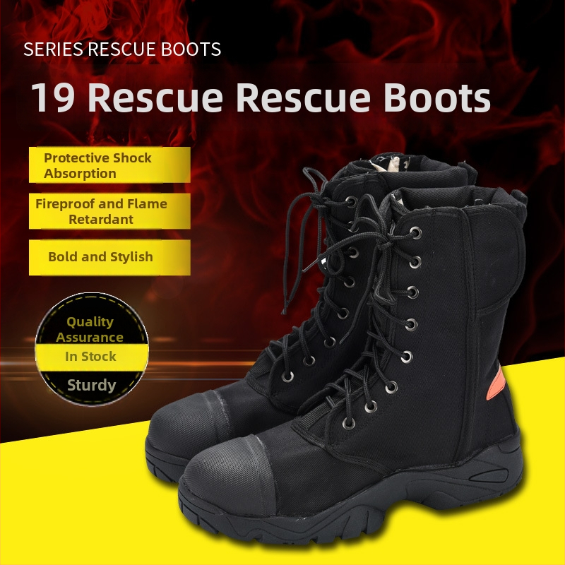 Topánky záchranné pre hasičské výcvik – plameňovzdorná ochrana (Značka: German; Materiál: 100% bavlna plameňovzdorný kanvas; Funkcia: plameňovzdorná ochrana)