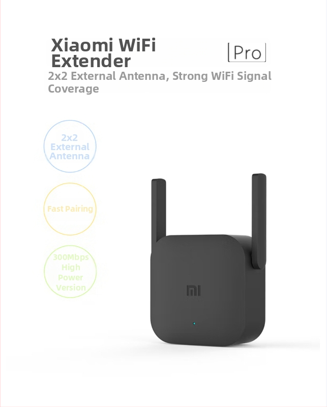 Xiaomi WiFi pojačivač Pro za kućnu upotrebu, 300 Mbps, pokrivenost 15–60 m, 802.11n, model R03