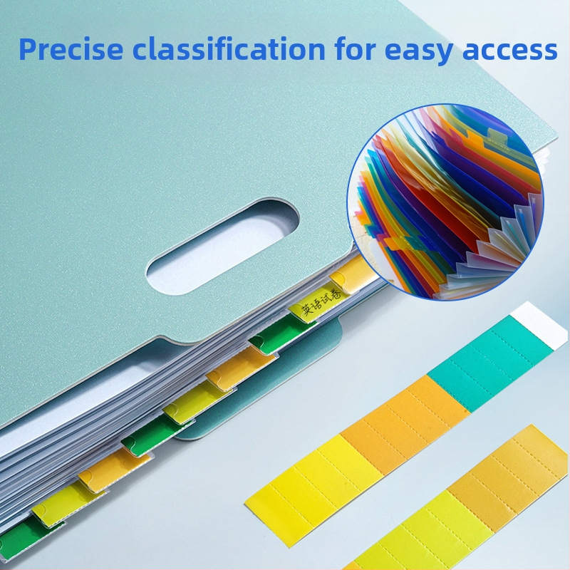 Vertikálny akordeónový dokumentový obal, 13 priehrad, plast, hrúbka 0,8 mm, tlač loga k dispozícii