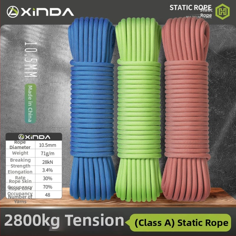 Xinda 3. generacija H serije statičko uže s niskim istezanjem za vanjsko planinarenje, Klasa A, najlon, nosivost 28 kN