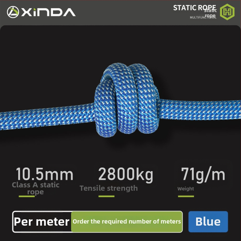Xinda 3. generacija H serije statičko uže s niskim istezanjem za vanjsko planinarenje, Klasa A, najlon, nosivost 28 kN