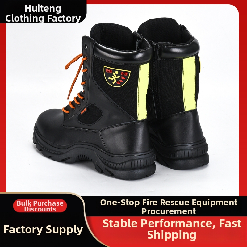 Požiarnické záchranné čižmy pre hasičov – tepelne odolné, gumové (Značka: Other; Materiál: Rubber)