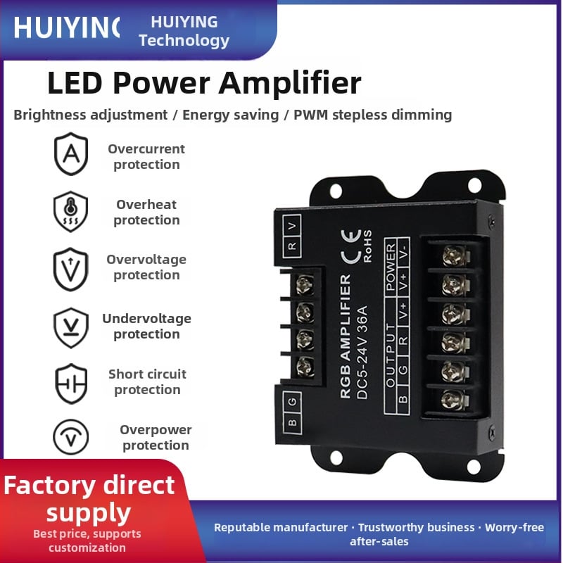 RGB pojačivač u metalnom kućištu, 5–24V, zaključavajući vijčani terminal, IP20, LED kontroler