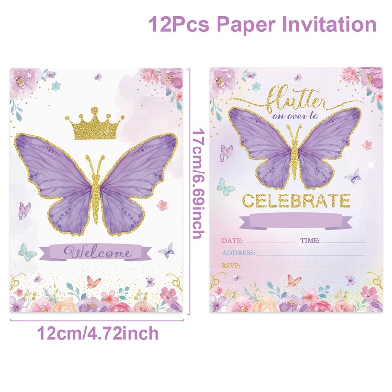 Κάρτα γενεθλίων με σχέδιο ζούγκλας με ζωάκια, πεταλούδες και γοργόνες — Περιλαμβάνει φάκελο και βιβλίο υπογραφών; Εκτύπωση; Υλικό Jam; Μαλακό και γλυκό στυλ