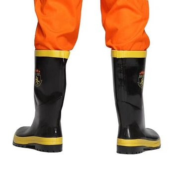 Πυροσβεστικά μποτάκια υδάτινων συνθηκών με προστασία από ατσάλι, PVC υλικό, αντοχή σε υψηλή θερμοκρασία και διάτρηση