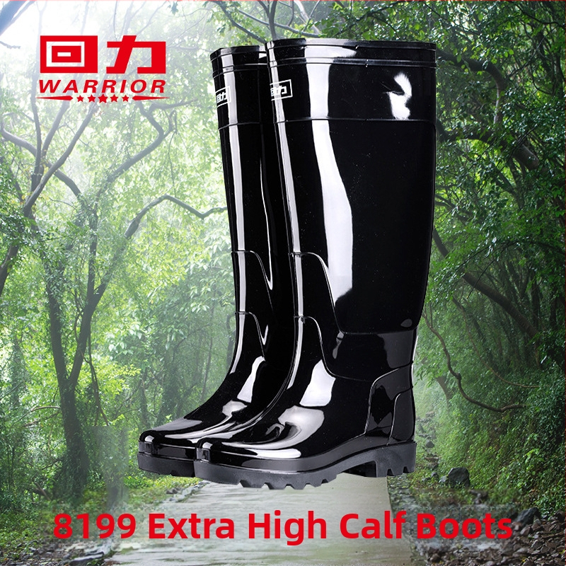 Back Force Vysoké dažďové čižmy, nepremokavé, protišmykové, odolné voči opotrebeniu, PVC