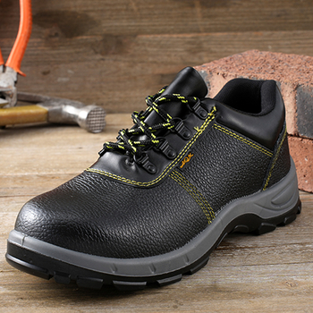 Pantofi de protecție pentru bărbați, cu vârf din oțel, anti-șoc, anti-perforație, din piele microfibră rezistentă