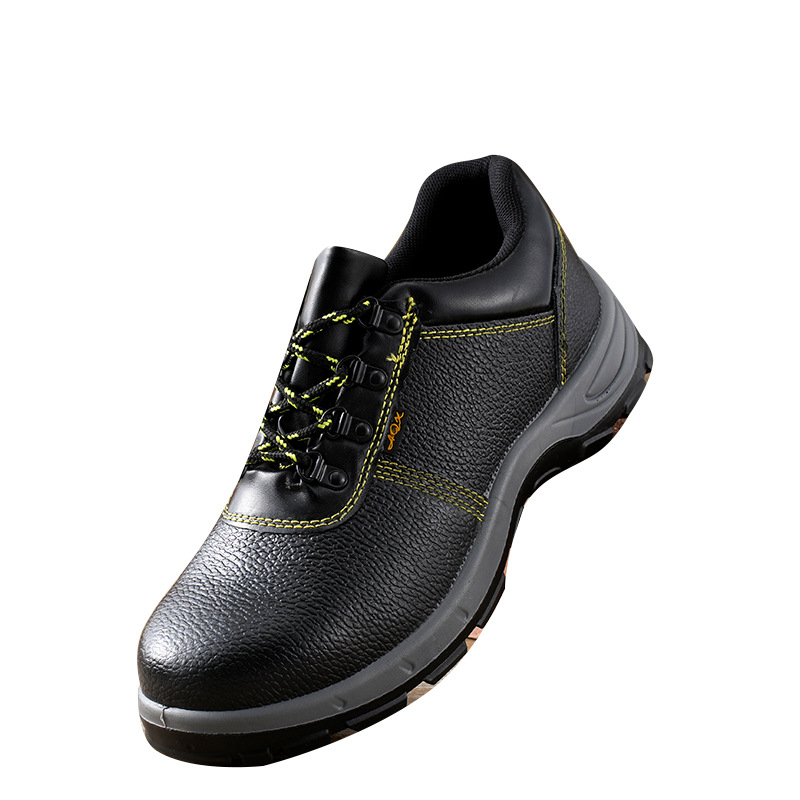 Pantofi de protecție pentru bărbați, cu vârf din oțel, anti-șoc, anti-perforație, din piele microfibră rezistentă