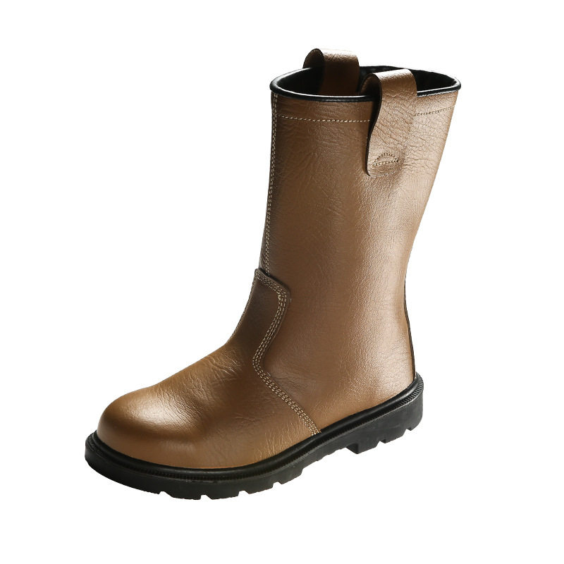 Προστατευτικά Παπούτσια Εργασίας - Baihua, υψηλό πάνω μέρος, δέρμα με τραχιά υφή, βαμβακερή επένδυση, αντοχή σε κρύο και νερό