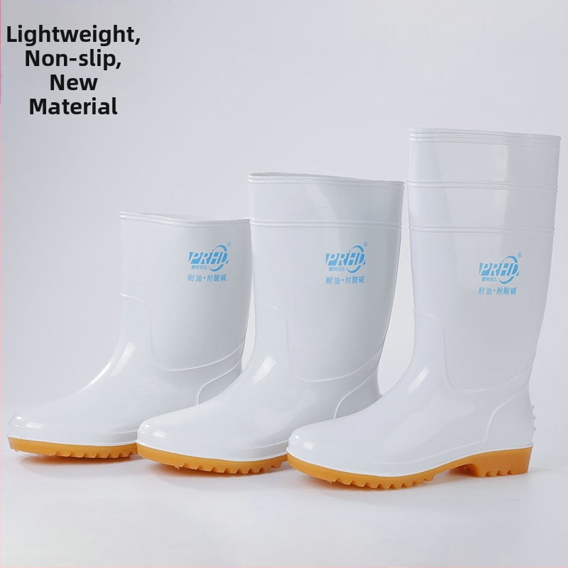 Pengrui Food Boots: Cipele za kuhinju s visokim gornjim dijelom, PVC, protuklizne, vodootporne, otporne na ulja i kiseline