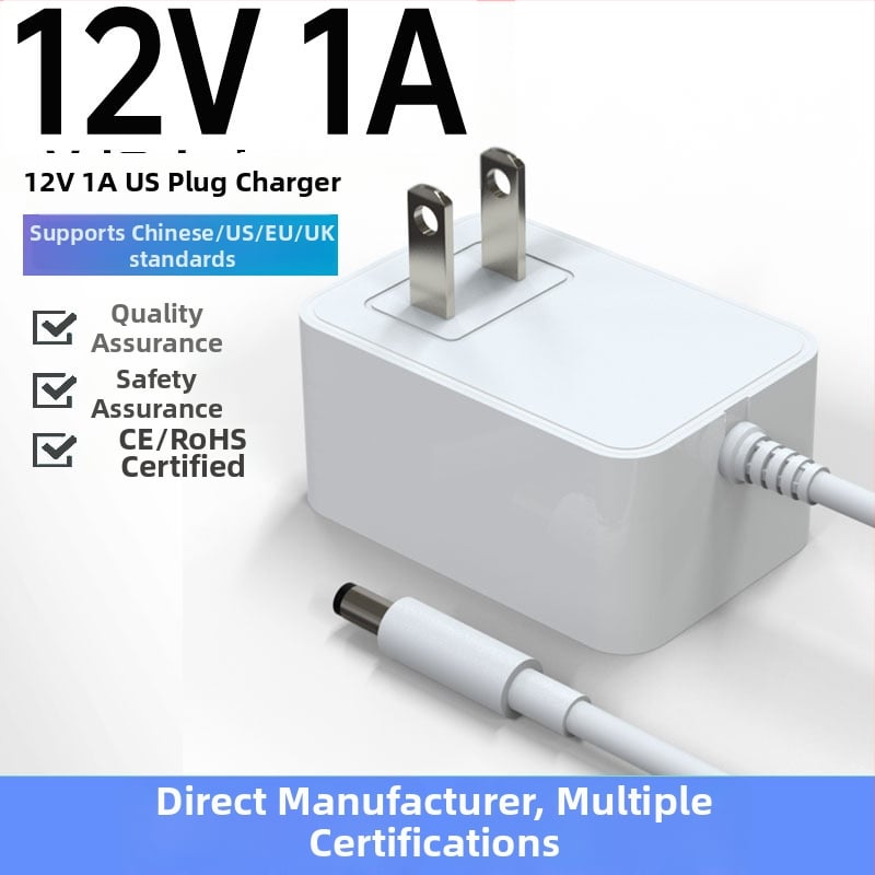 Adaptor de alimentare CHD-1201000usd pentru ramă foto digitală; intrare 100–240V, ieșire 12V, certificare ETL US standard