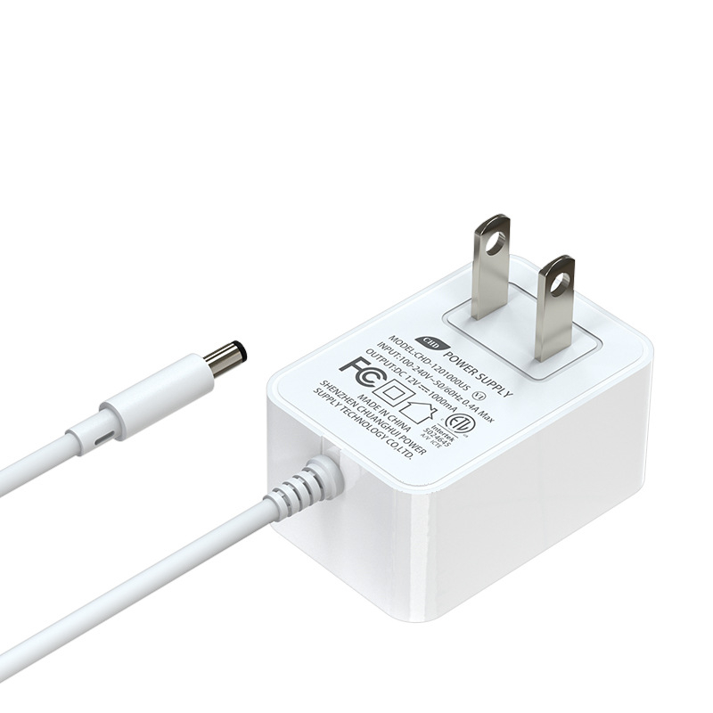 Adaptor de alimentare CHD-1201000usd pentru ramă foto digitală; intrare 100–240V, ieșire 12V, certificare ETL US standard