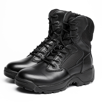 Bocanci de protecție calzi – Piele, talpă antiderapantă, căptușeală din bumbac; Model Swat War Training Cotton Shoes (Origine: Lianhe; Brand: Shield God King)