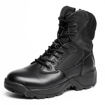 Bocanci de protecție calzi – Piele, talpă antiderapantă, căptușeală din bumbac; Model Swat War Training Cotton Shoes (Origine: Lianhe; Brand: Shield God King)