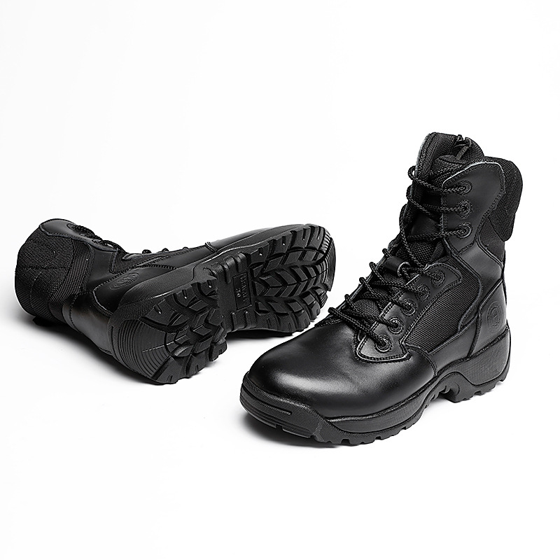 Bocanci de protecție calzi – Piele, talpă antiderapantă, căptușeală din bumbac; Model Swat War Training Cotton Shoes (Origine: Lianhe; Brand: Shield God King)