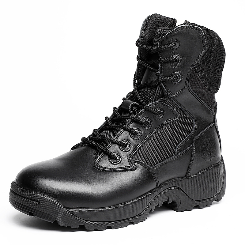 Bocanci de protecție calzi – Piele, talpă antiderapantă, căptușeală din bumbac; Model Swat War Training Cotton Shoes (Origine: Lianhe; Brand: Shield God King)