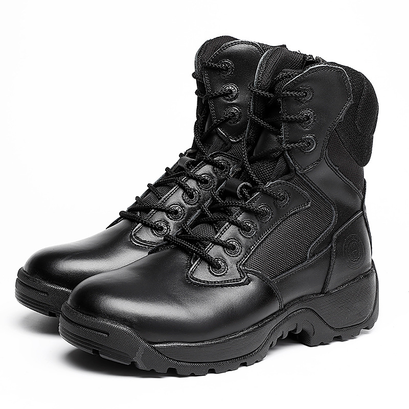 Bocanci de protecție calzi – Piele, talpă antiderapantă, căptușeală din bumbac; Model Swat War Training Cotton Shoes (Origine: Lianhe; Brand: Shield God King)